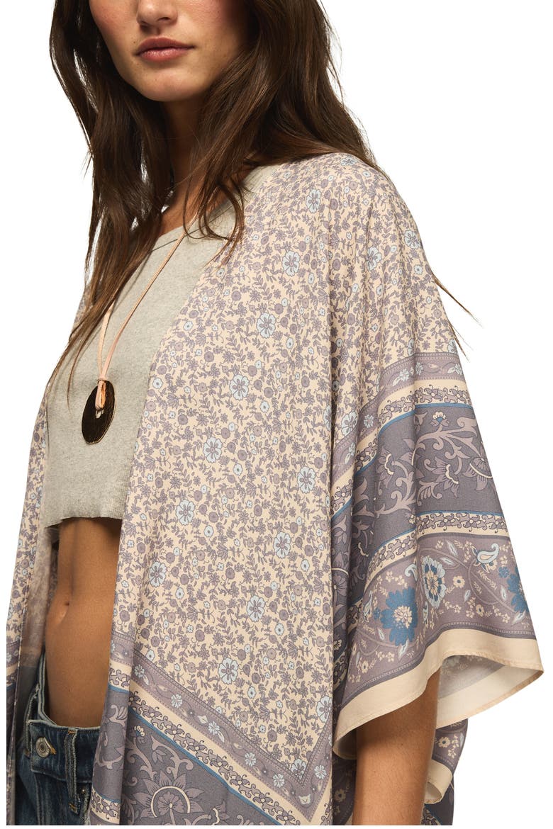 Border Print Open Front Jacket, Alternate, color, BLUE BORDER PRINT
