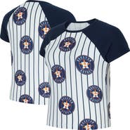 CONCEPTS SPORT Women's Concepts Sport White Houston Astros Outbound Pinstripe Raglan T-Shirt