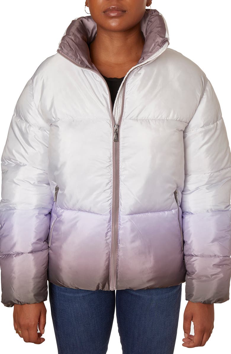 Nicole Miller Ombré Puffer Jacket, Main, color,