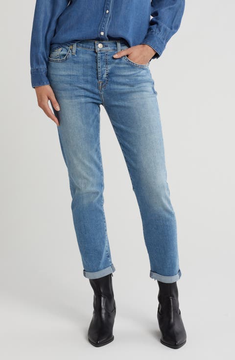 Josefina Squiggle Mid Rise Straight Leg Jeans