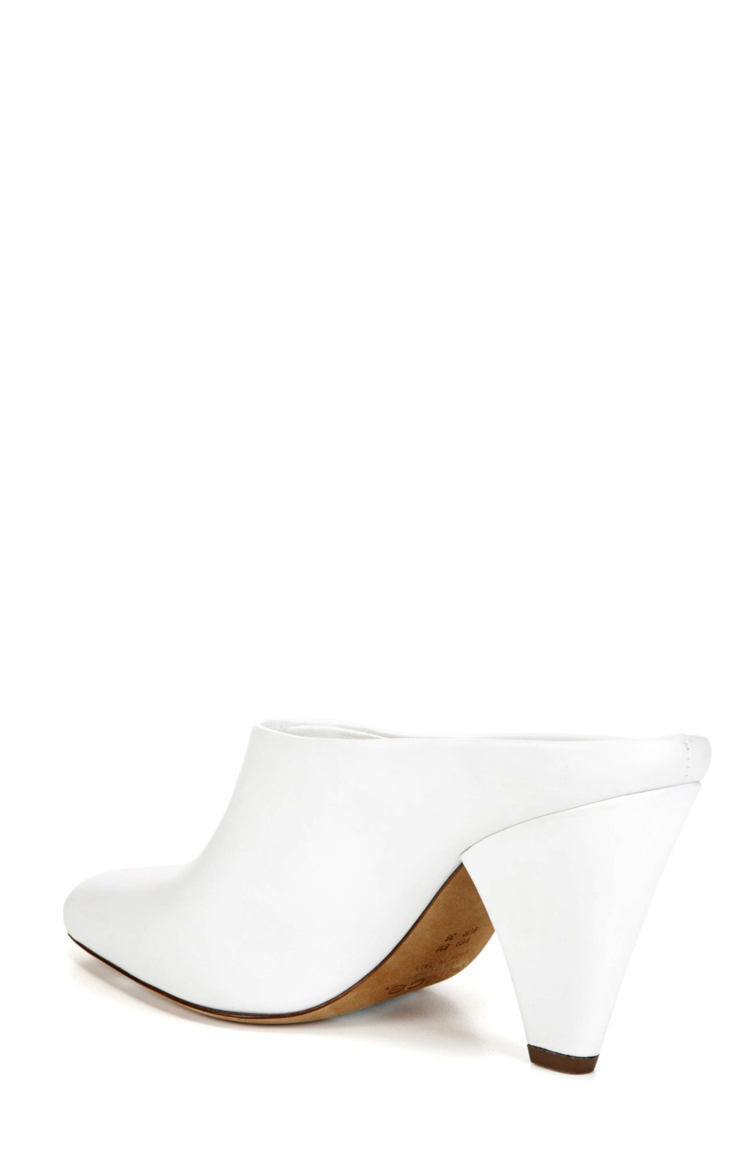 Emberly Mule, Alternate, color, WHITE LEATHER