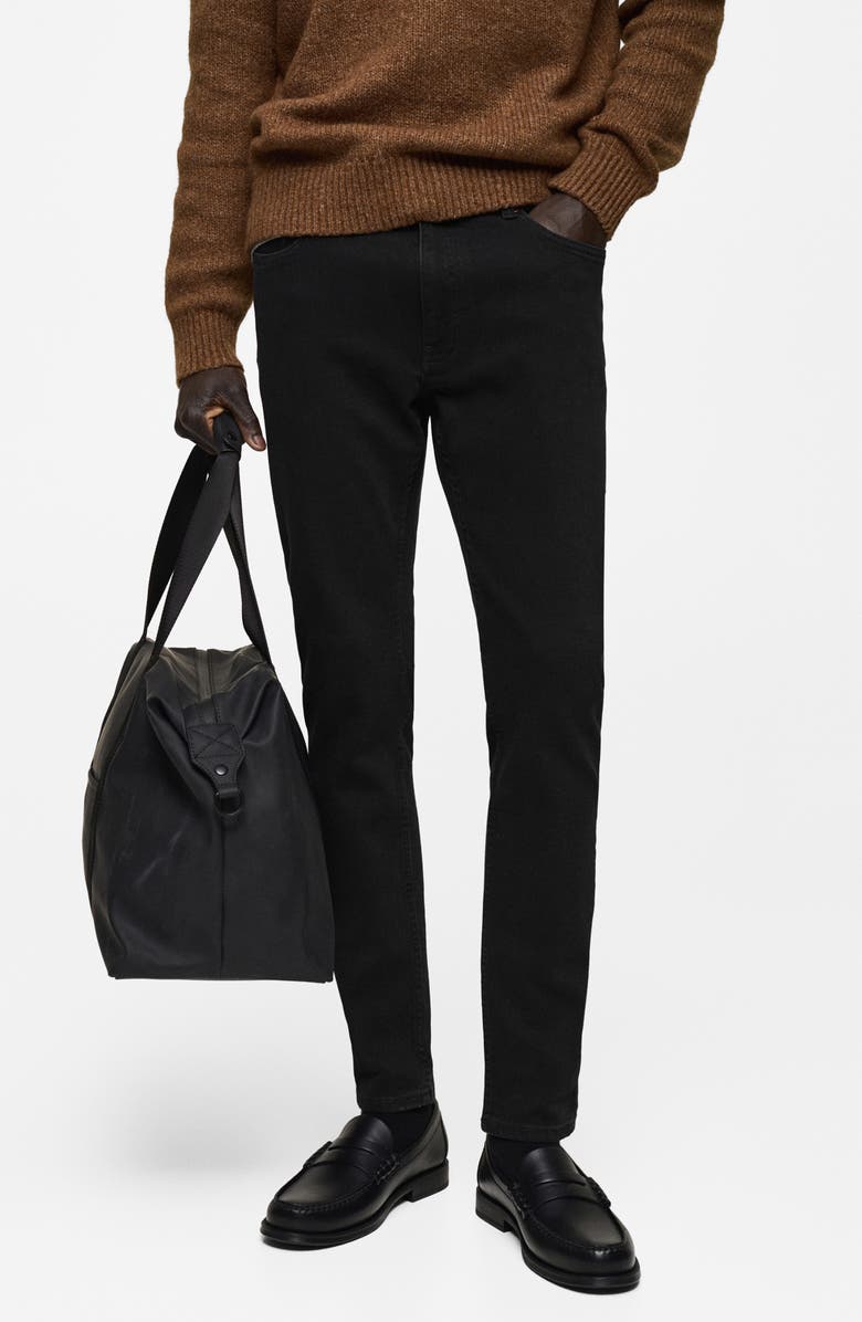 MANGO Jude Skinny Fit Stretch Denim Jeans, Main, color, 