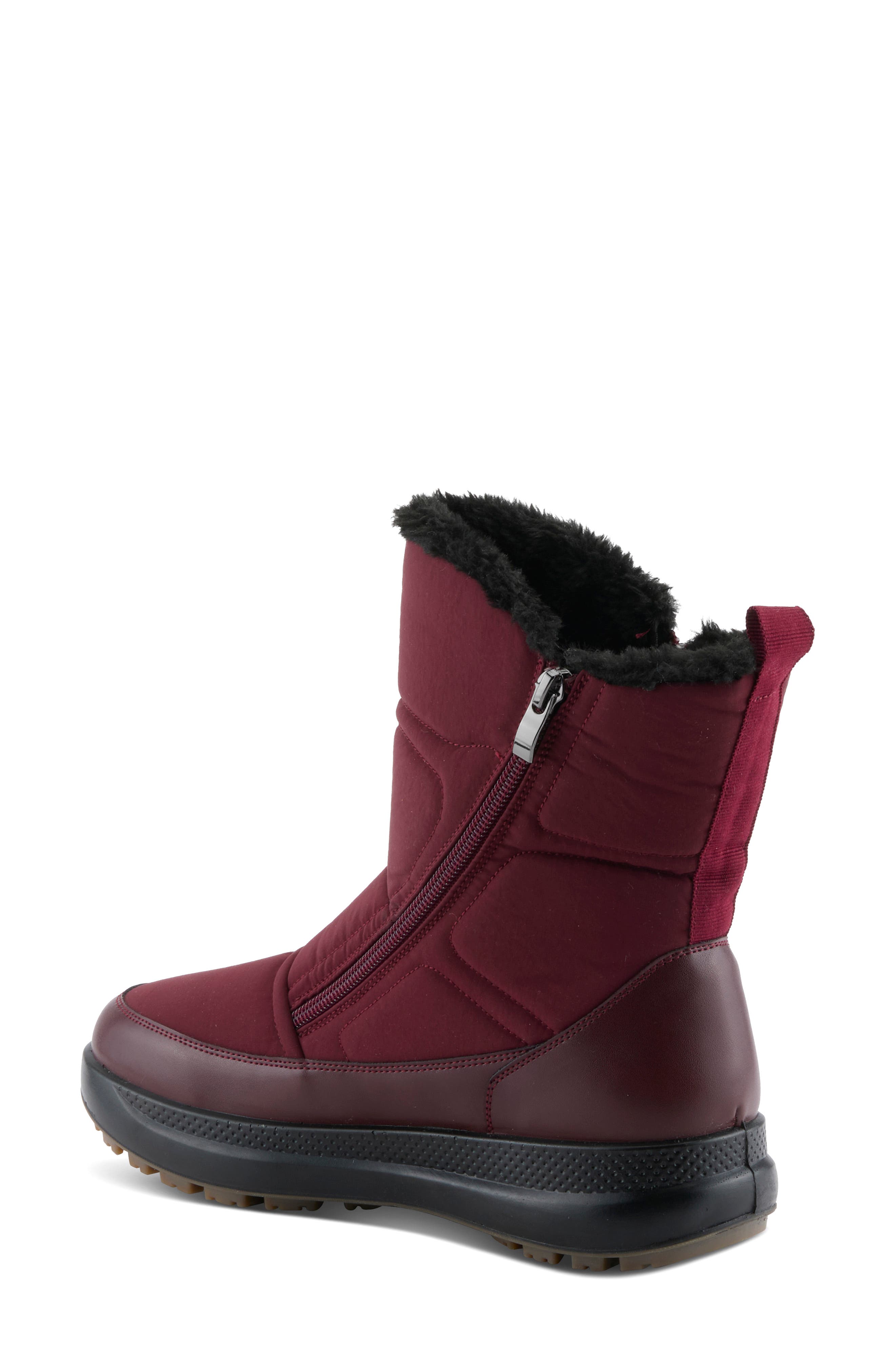 Cariselle Faux Leather Boot, Alternate, color, BORDEAUX