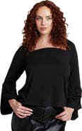 ELOQUII Draped Cuff Top