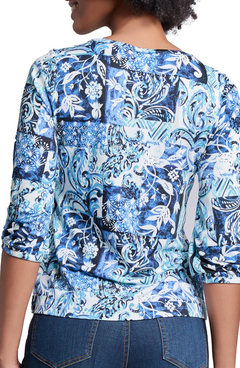 Jones New York Puff Cuff Quarter Sleeve Top, Alternate, color, 