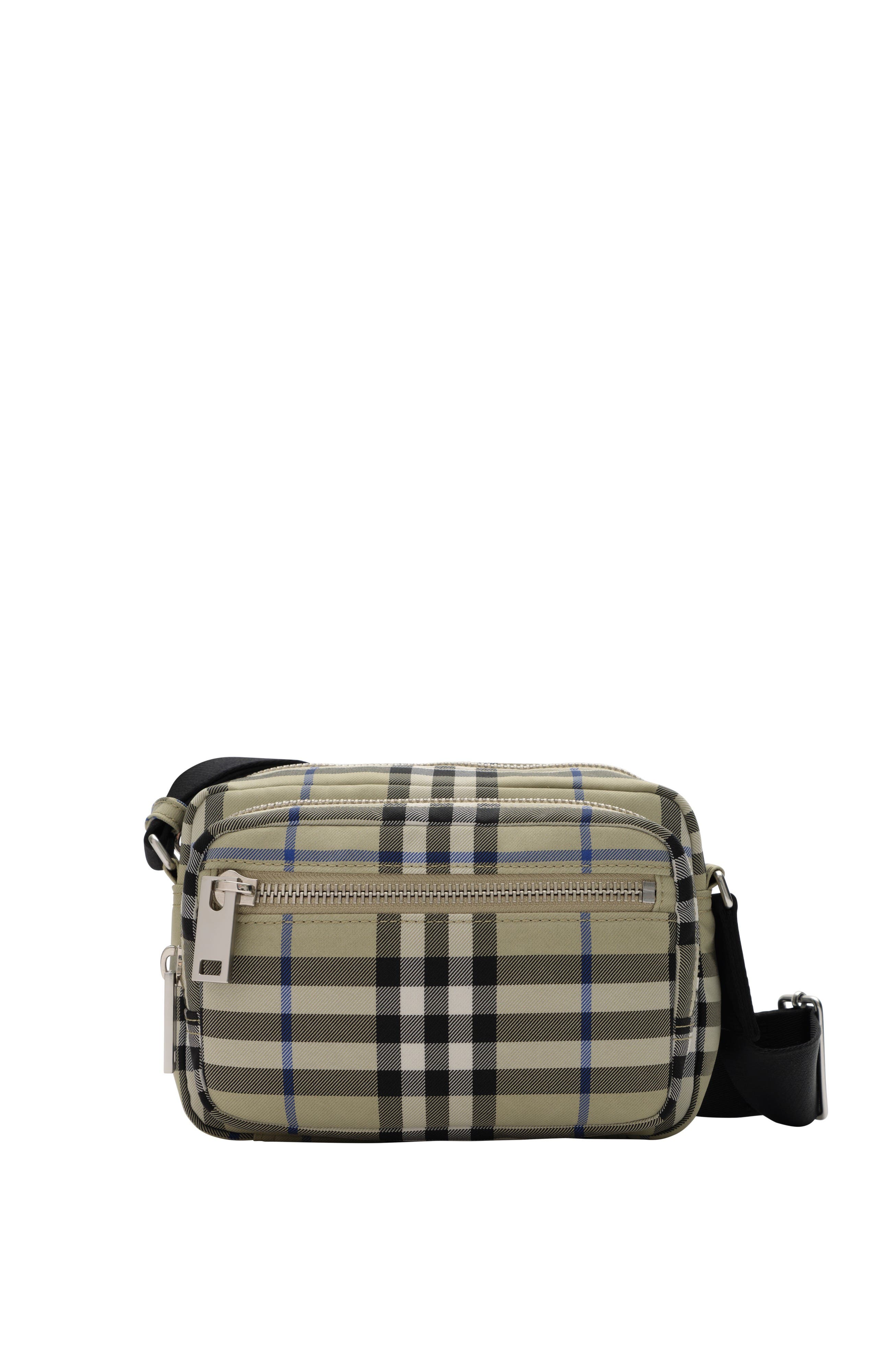 Burberry Check Crossbody Bag, Main, color, Lichen Beige