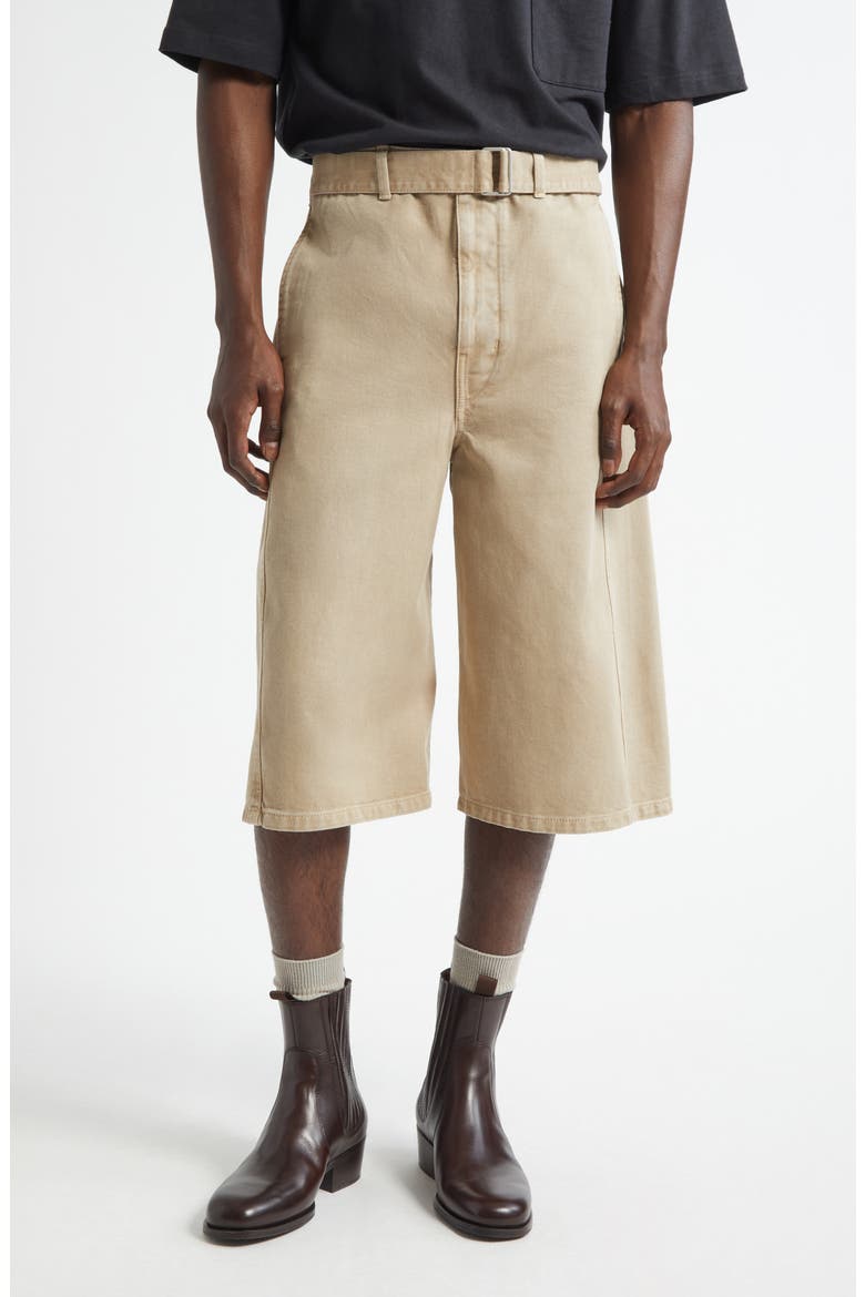 Lemaire Twisted Seam Belted Denim Shorts (Men) | Nordstrom