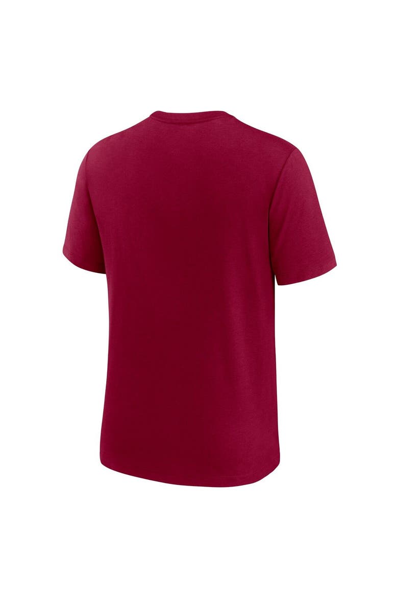 Men's Nike Burgundy Washington Commanders Rewind Logo Tri-Blend T-Shirt, Alternate, color, Burgundy