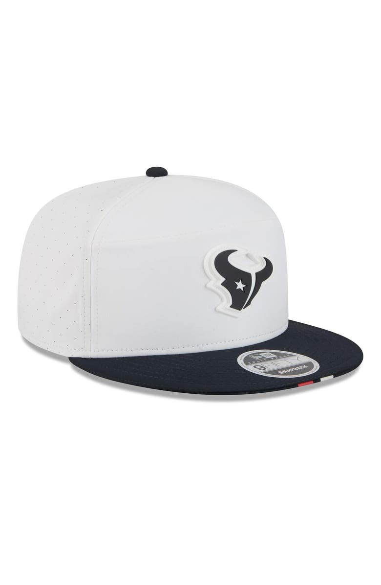 New Era Men's New Era White/Navy Houston Texans 2025 NFL Training Camp Split Panel 9FIFTY Snapback Hat, Alternate, color,