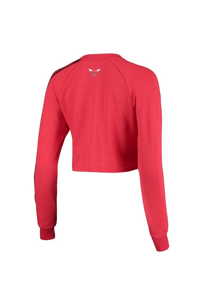 Women's Qore Red Chicago Bulls Cozy Team Crop Long Sleeve T-Shirt, Alternate, color, Red