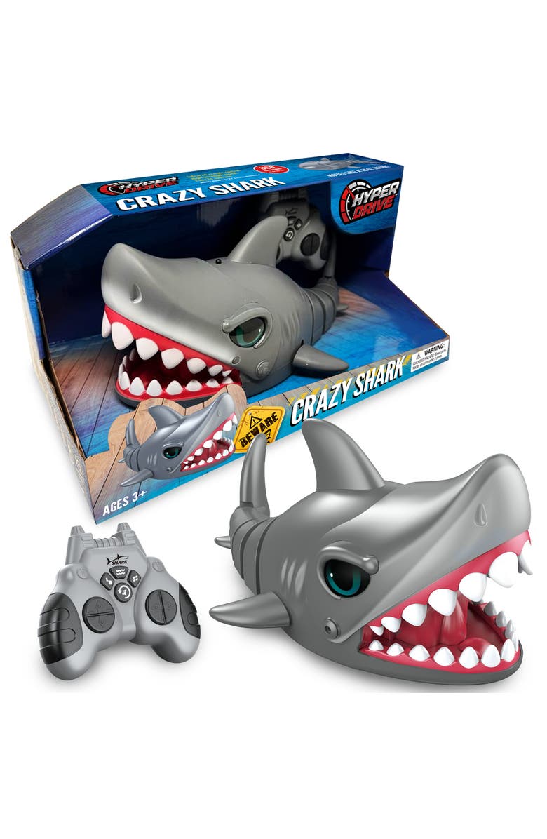 Hyper Drive Shark Gray 14 Inch Remote Control Toy, Main, color, Multicolored