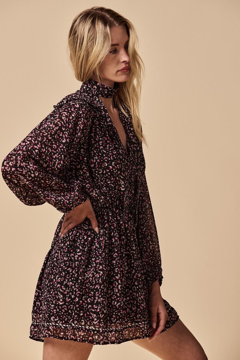 The Taylor Dress, Alternate, color, Black/Pink Floral