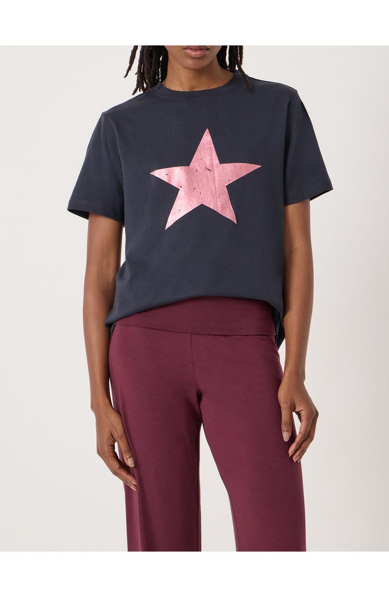 Hush Bea Graphic Star T-Shirt, Alternate, color, Navy Blue