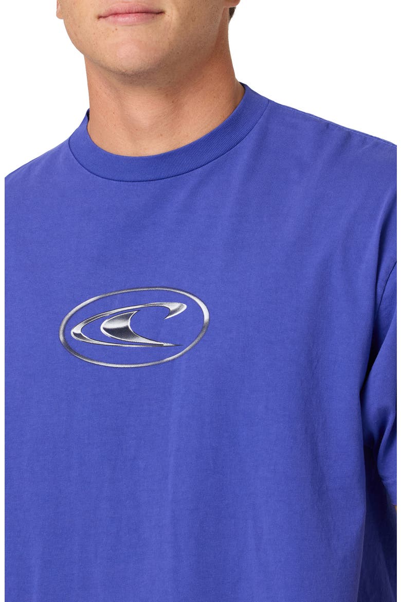 Chrome Wave Cotton Graphic T-Shirt, Alternate, color, ROYAL BLUE