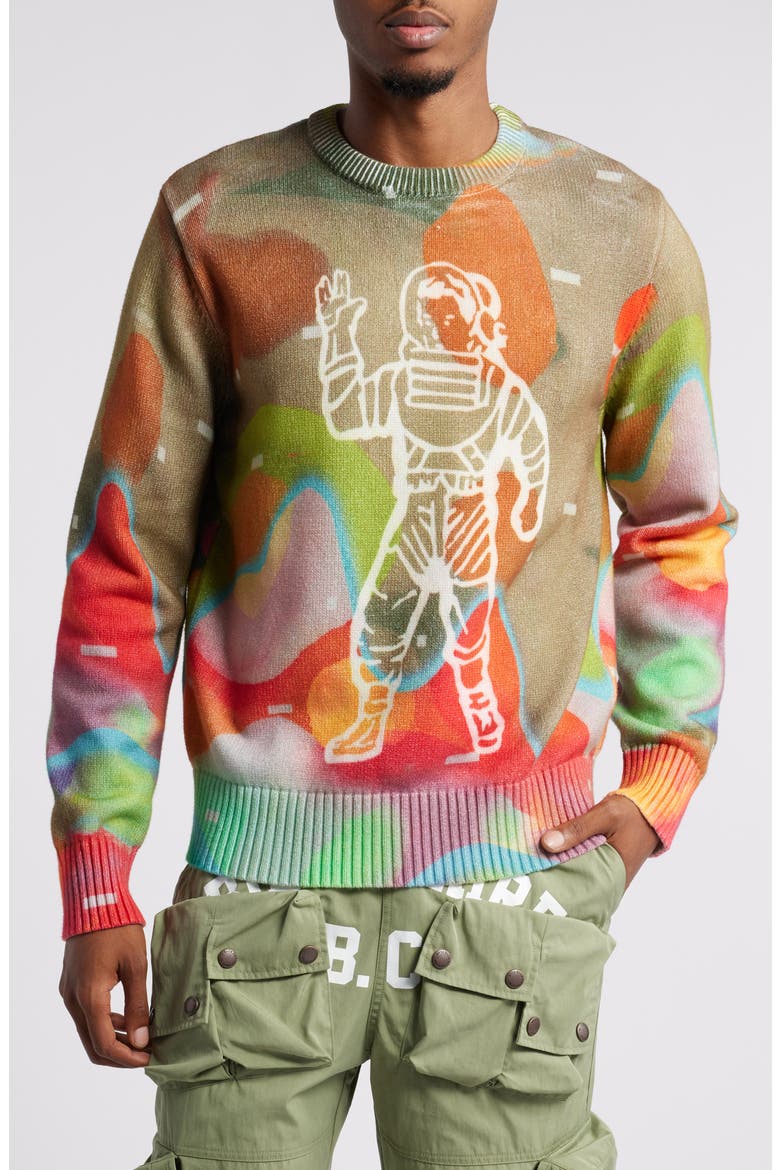 Thermal Astro Print Sweater, Main, color, NOMAD