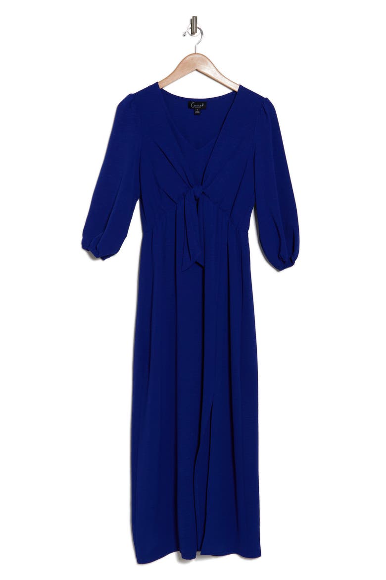 Tie Waist Maxi Dress, Alternate, color, SAPHIRE