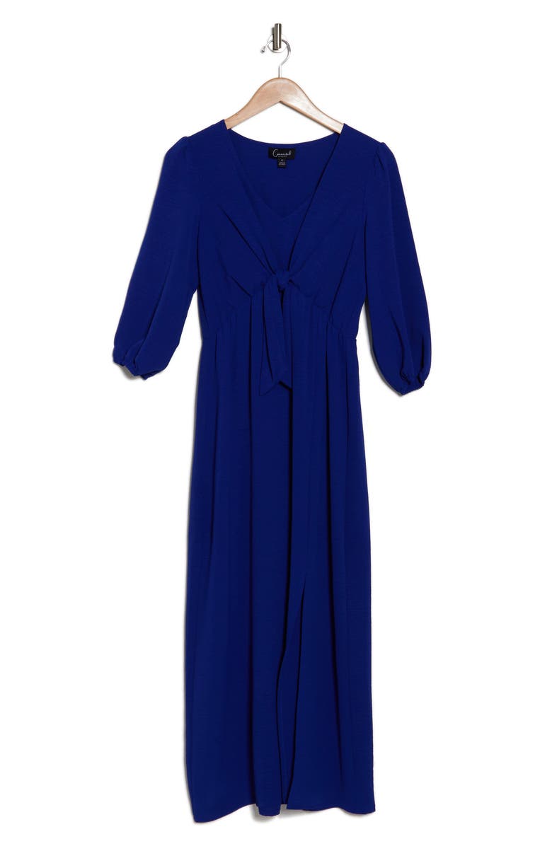 Connected Apparel Tie Waist Maxi Dress, Alternate, color, Saphire