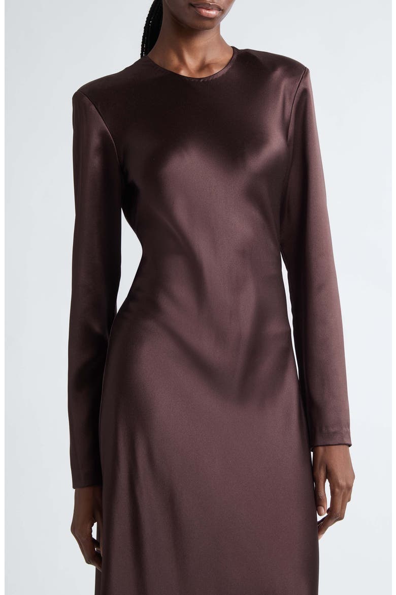 Mercedes Silk Maxi Dress, Alternate, color, GANACHE