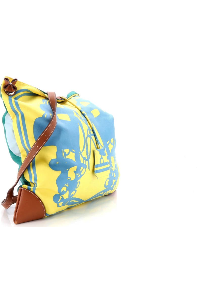 Pre-Owned Hermes Silky City Bag Printed Silk and Leather PM, Alternate, color, Multicolor