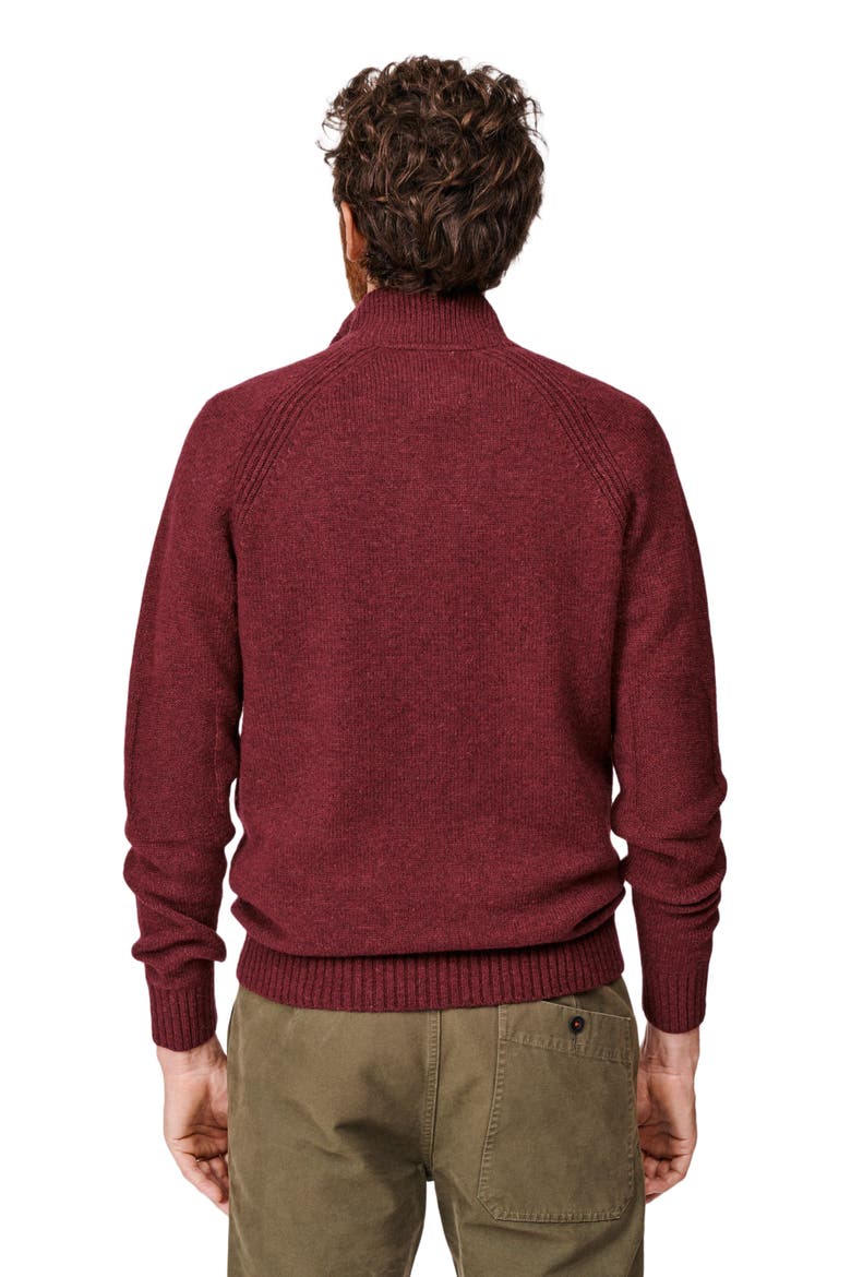Pelham Zip Neck Sweater, Alternate, color, Port