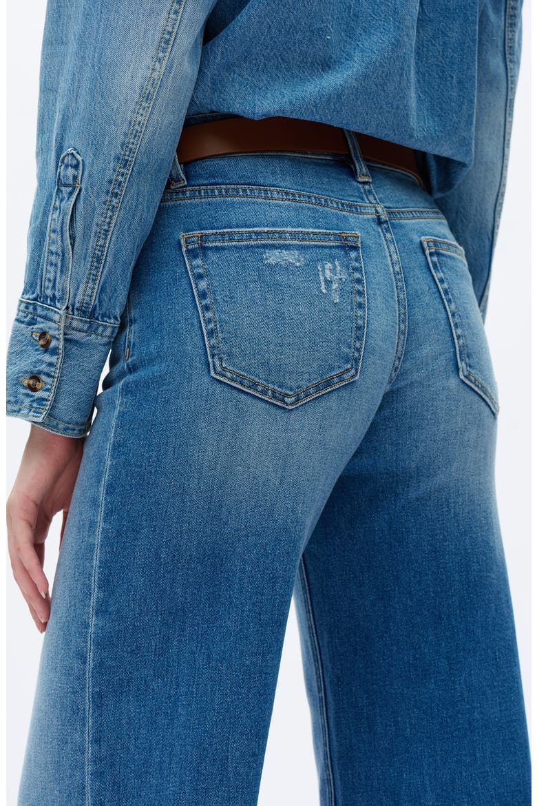 Low Rise Wide Leg Jeans, Alternate, color, MEDIUM BLUE