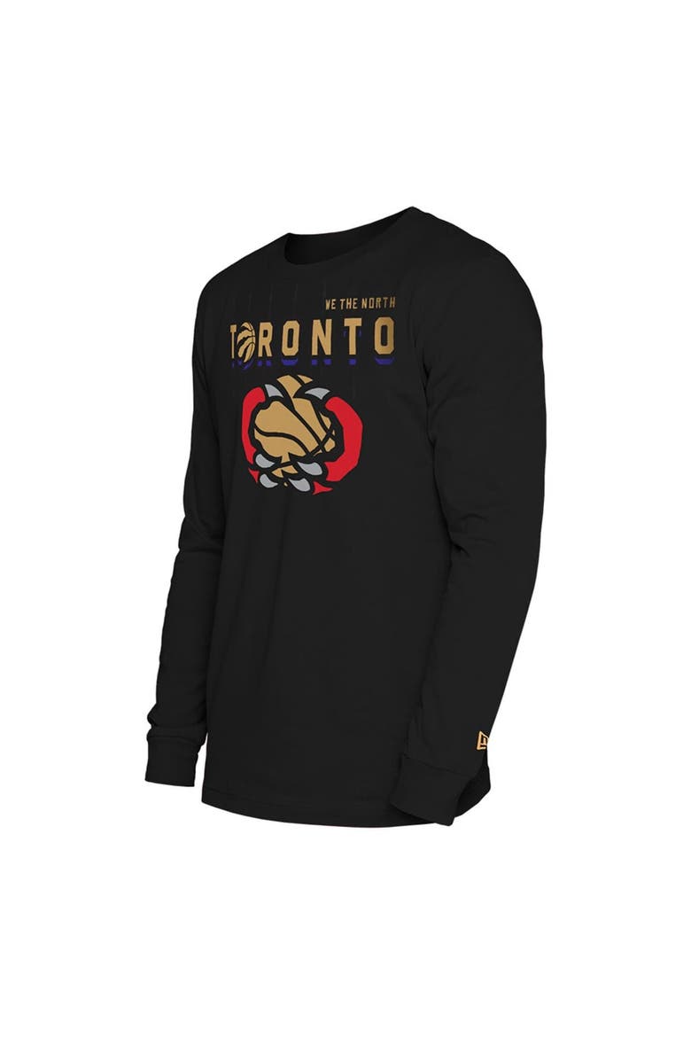 Men's New Era  Black Toronto Raptors 2024/25 City Edition Long Sleeve T-Shirt, Alternate, color, Black