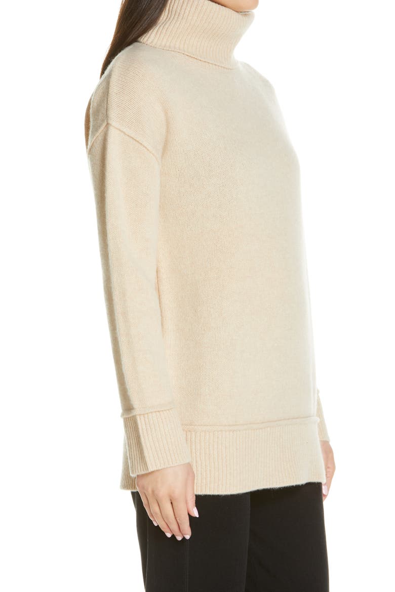 Women's Elevate Wool Blend Turtleneck Sweater, Alternate, color, FLINT WHITE