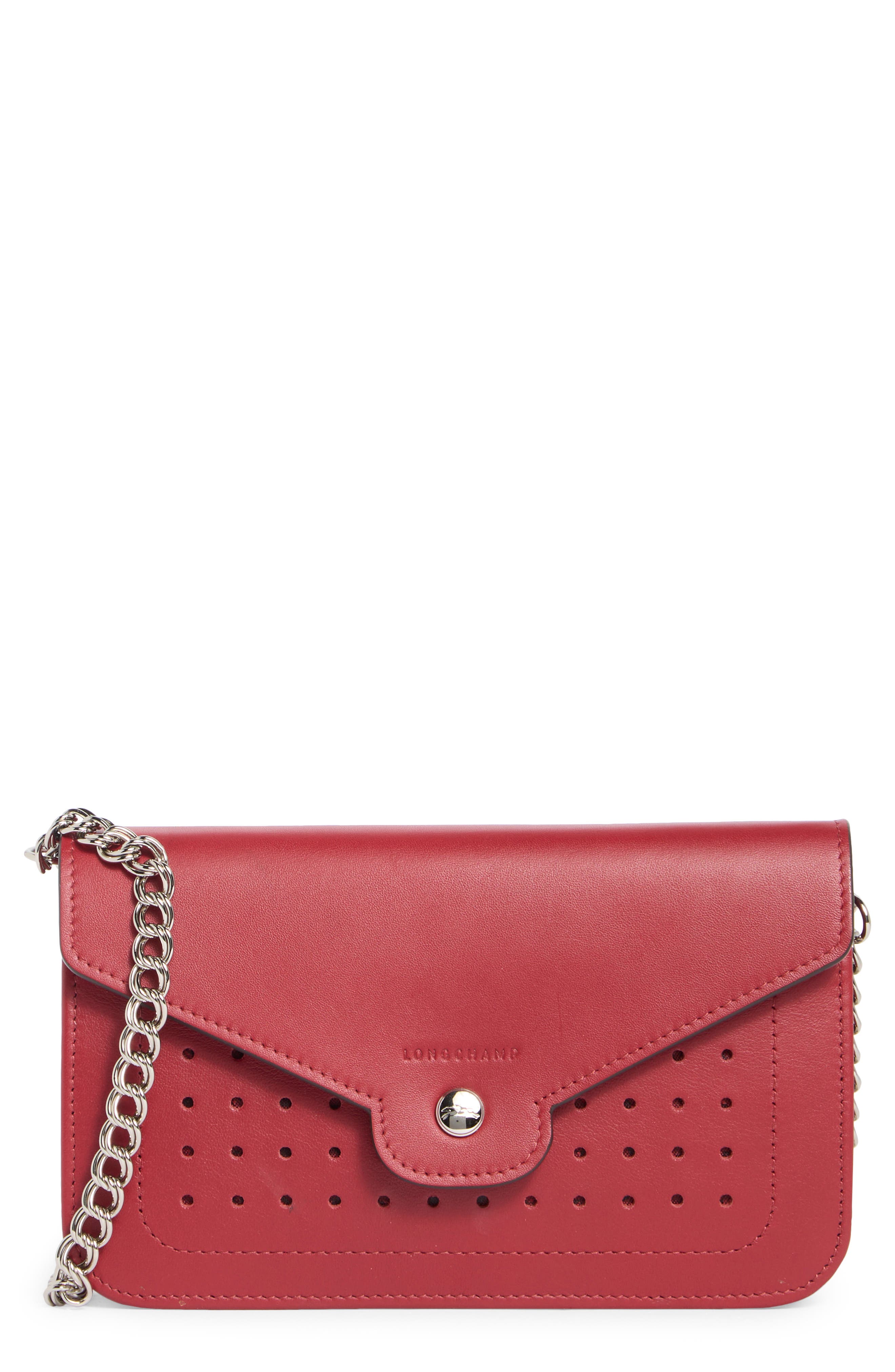 Longchamp Mademoiselle Leather Wallet on a Chain