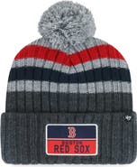 '47 Men's '47 Gray Boston Red Sox Stack Cuffed Knit Hat with Pom