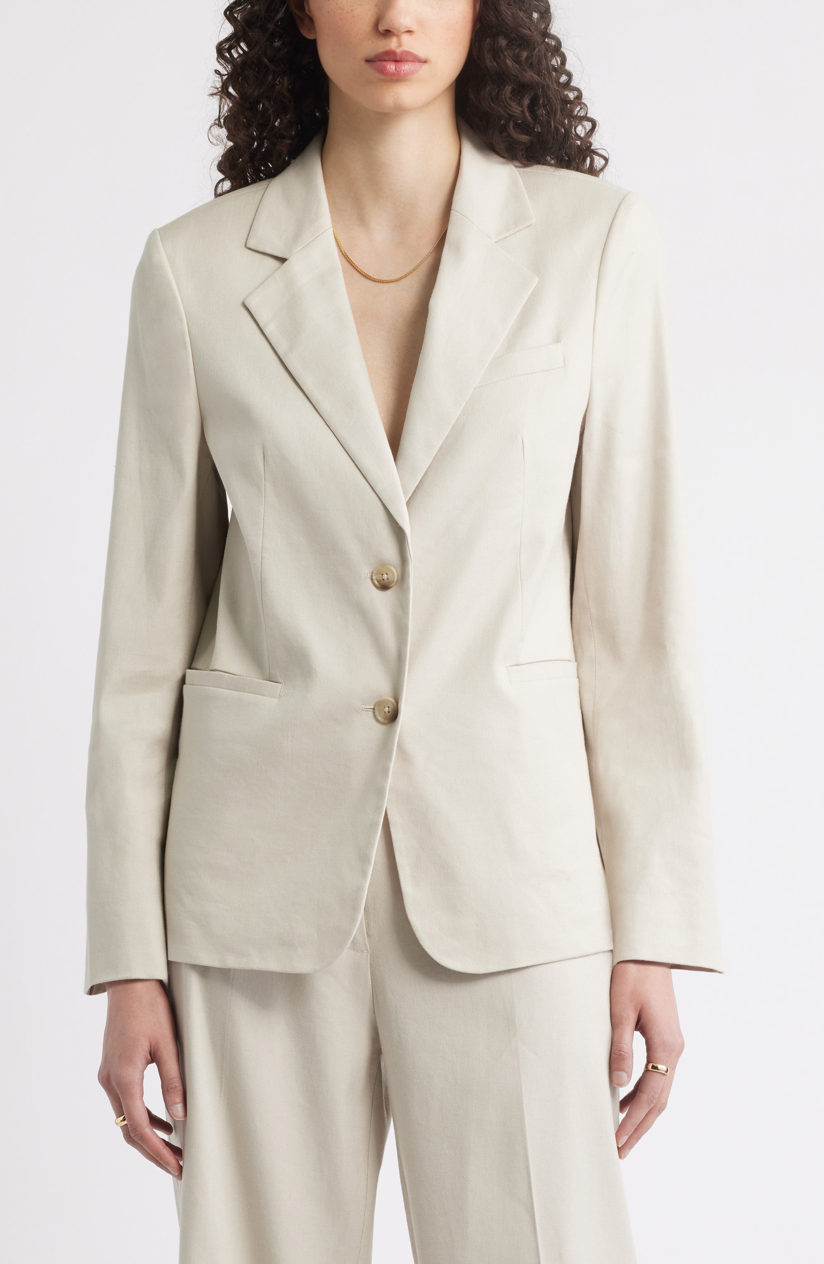 Nordstrom The Liv Linen Blend Boyfriend Blazer