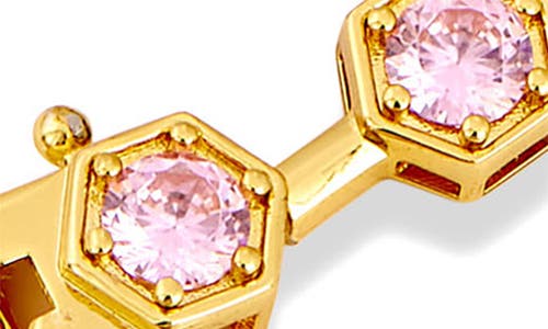Savvy Cie Jewels Octagon Cubic Zirconia Bracelet In Yellow