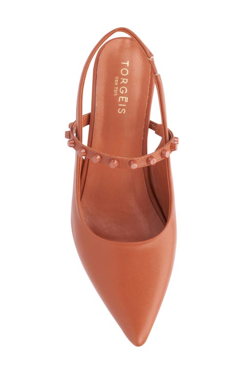 Torgeis Tamara Slingback Kitten Heel Pump In Brown