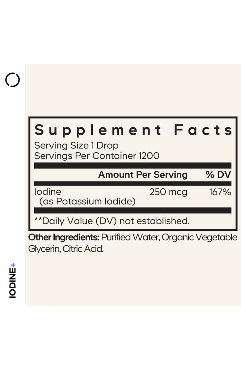 Codeage Iodine Liquid - USDA Organic Vegan Mineral Drops, Alternate, color, White