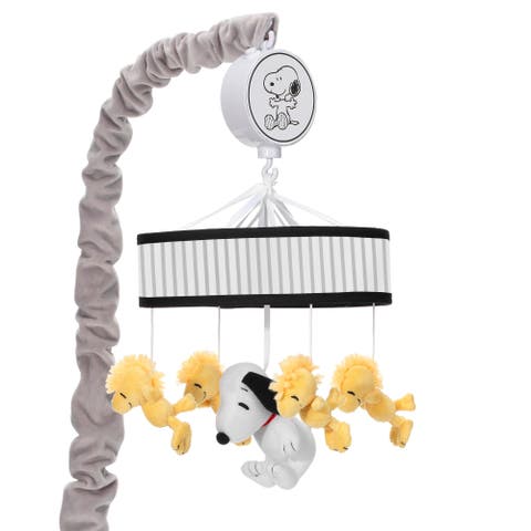 Classic Snoopy & Woodstock Musical Baby Crib Mobile Soother Toy