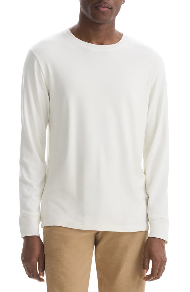 Theory Essential Long Sleeve T-Shirt, Main, color, Winter White - C01