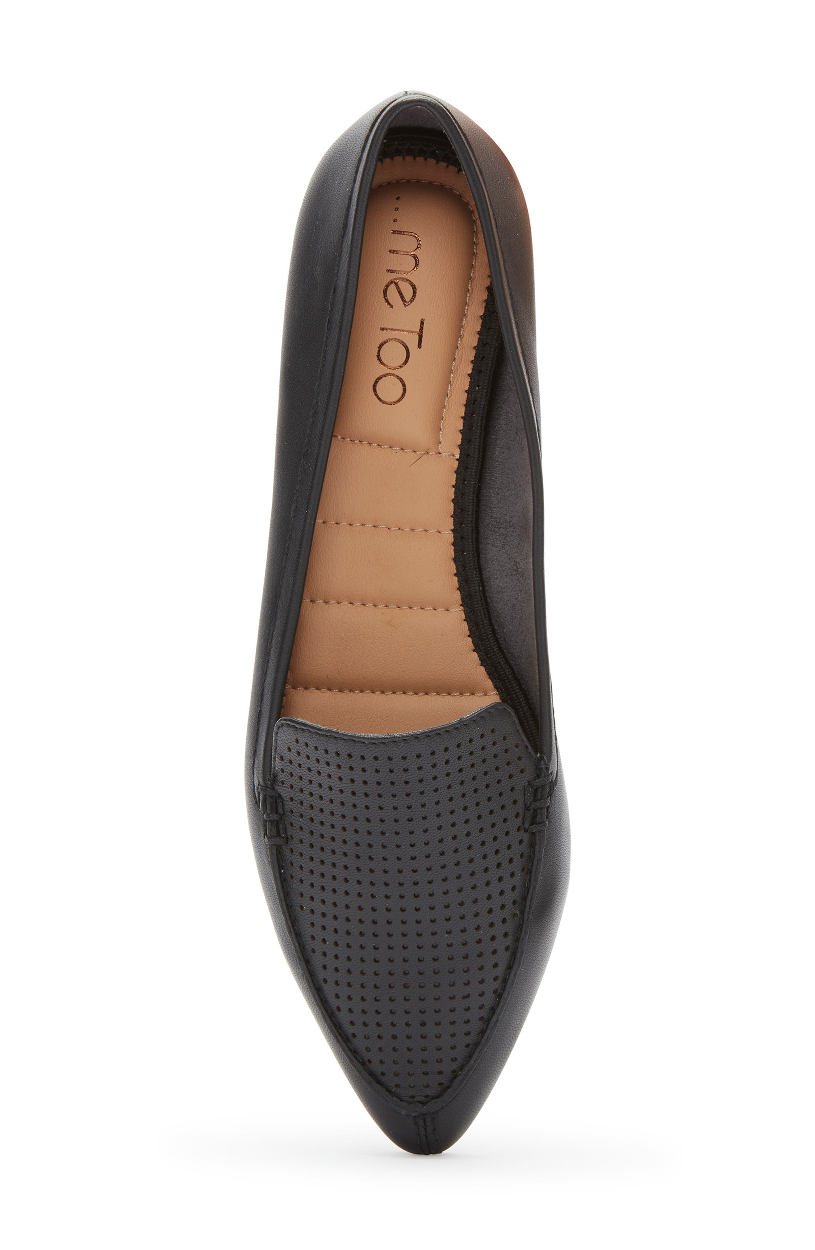Me Too Alegra Perforated Pointy Toe Loafer, Alternate, color, 