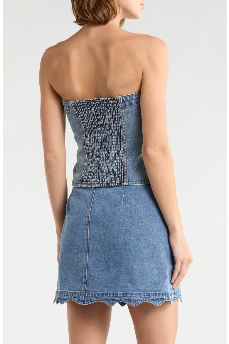 Denim Tube Top, Alternate, color, LIGHT WASH