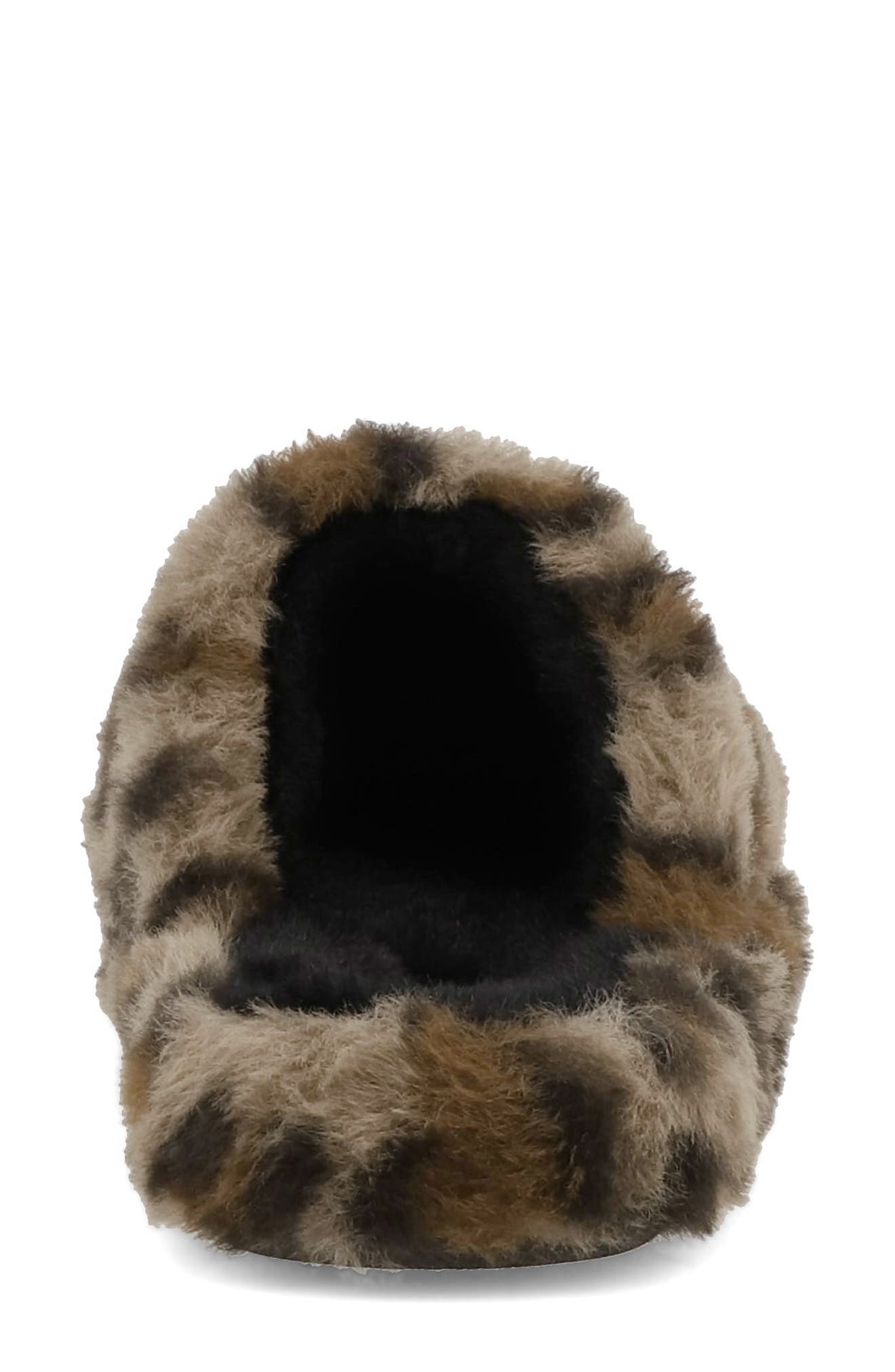 MIA Sled Faux Fur Slipper, Alternate, color, Cow Print