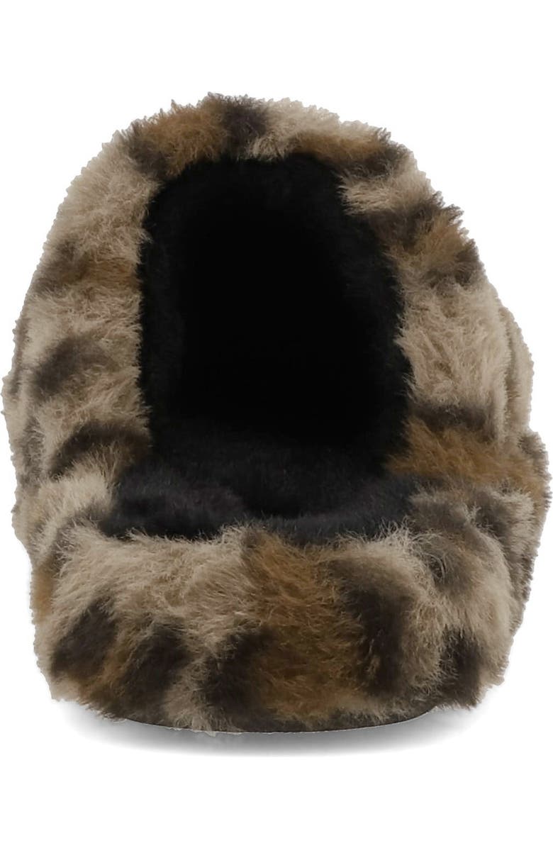 MIA Sled Faux Fur Slipper, Alternate, color, Cow Print