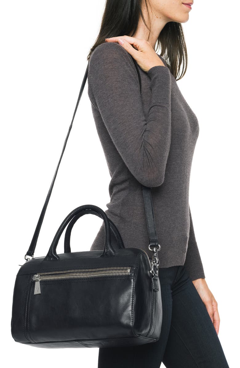 Frye Lena Lambskin Leather Satchel, Alternate, color,