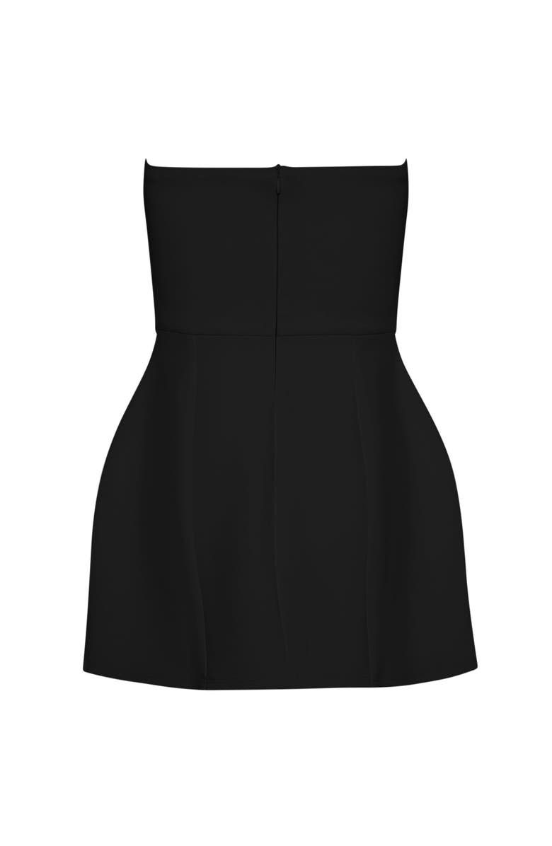 LEAU Eres Strapless Bustier Mini Dress, Alternate, color, Black