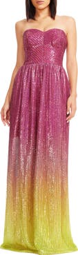 Dress the Population Audrina Sequin Straples Gown