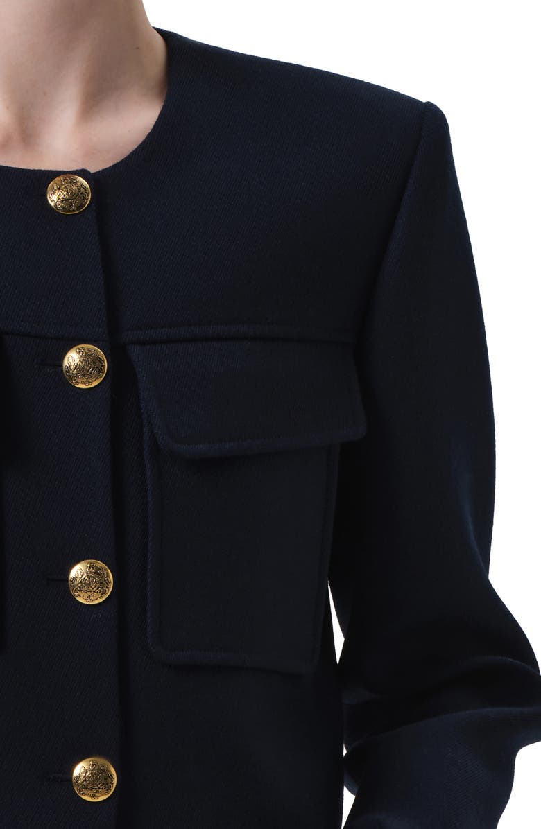 Citizens of Humanity Sophia Crop Wool Jacket, Alternate, color, Navy