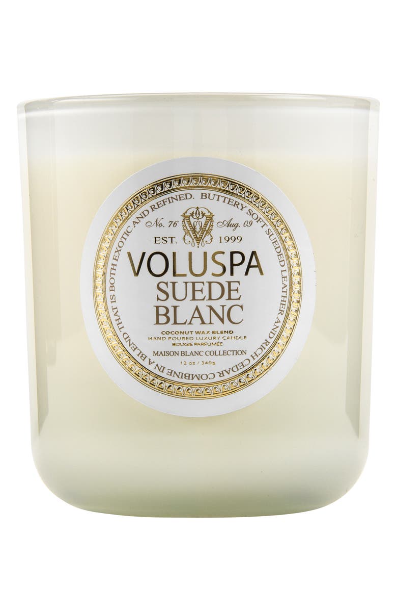 Voluspa Maison Blanc Suede Blanc Classic Maison Candle, Main, color,