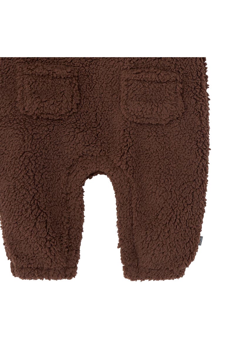 Plush Overall and Long Sleeve Top Set, Alternate, color, Rich Brown