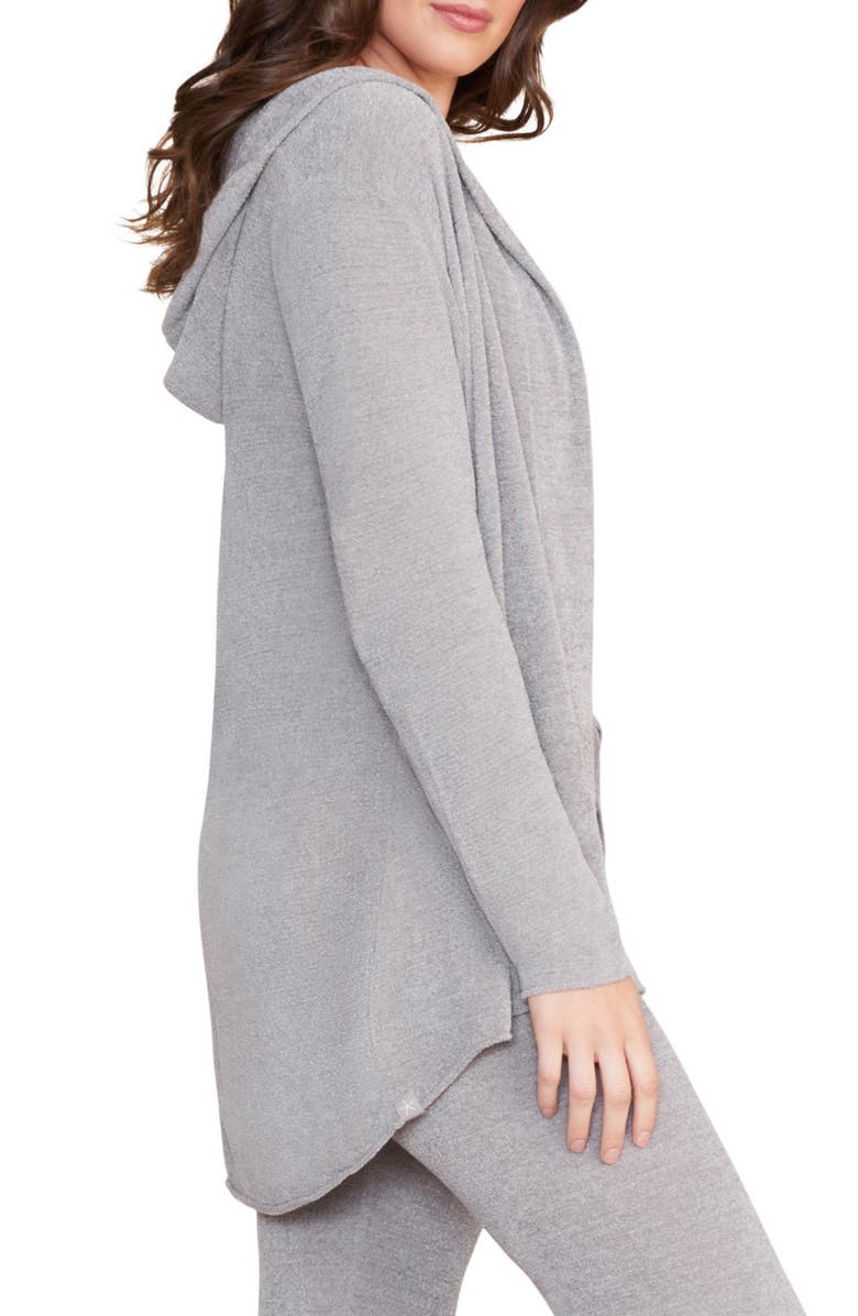 Barefoot Dreams<sup>®</sup> CozyChic Ultra Lite<sup>™</sup> Hooded Cardigan, Alternate, color, Dove Gray