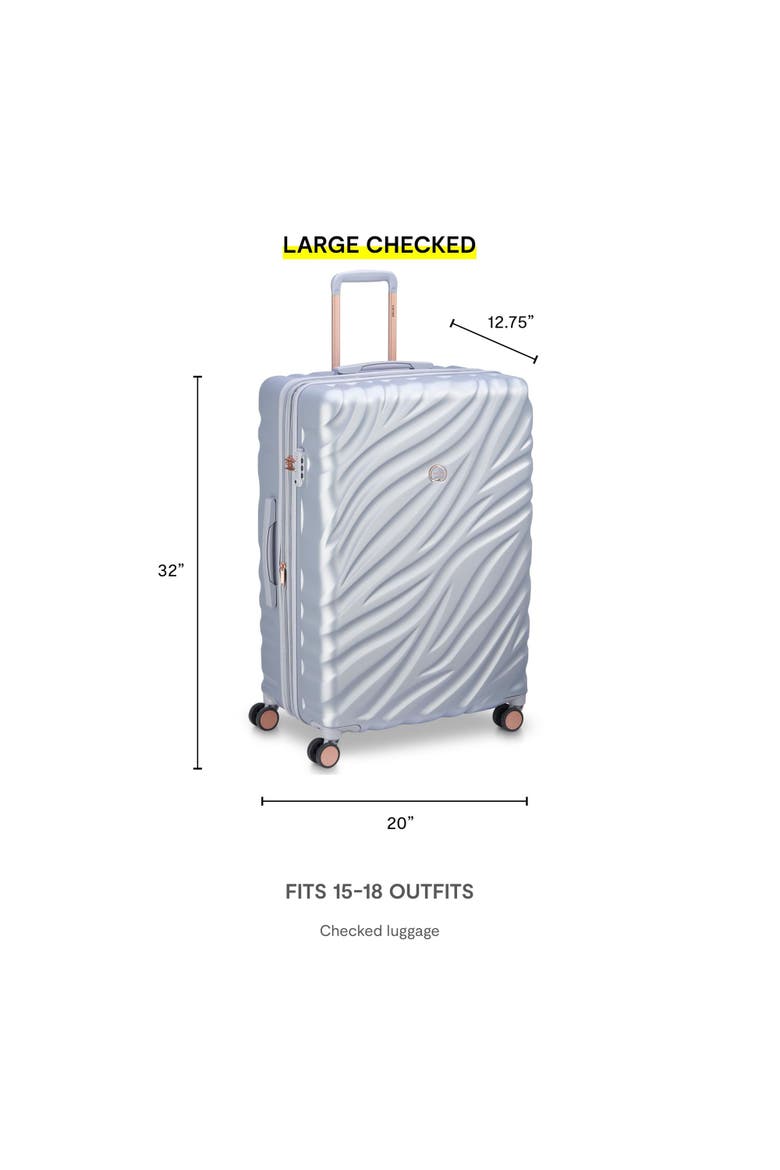Delsey Alexis Lightweight Luggage Checked Large (27"-29"), Alternate, color, Platinum/Rose Gold