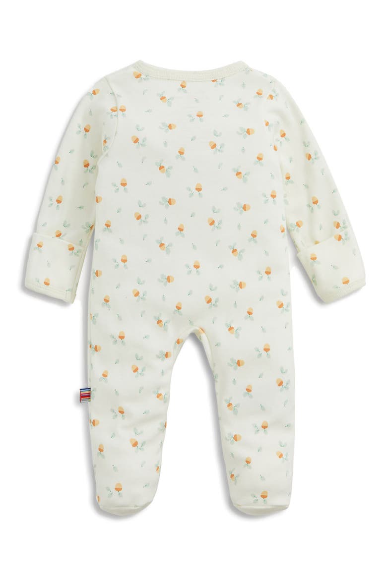 Kids' Acorns Organic Cotton Footie, Alternate, color, WHITE