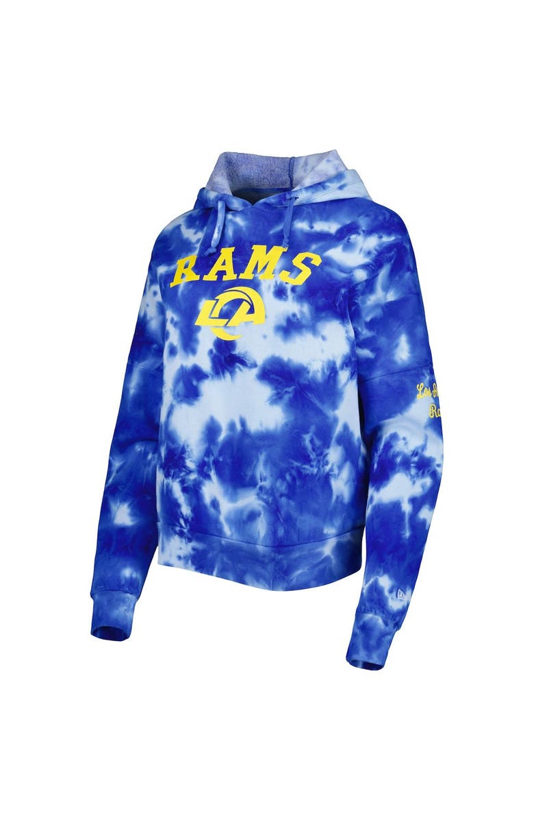New Era Women's New Era Royal Los Angeles Rams Cloud Dye Fleece Pullover Hoodie, Alternate, color, Royal