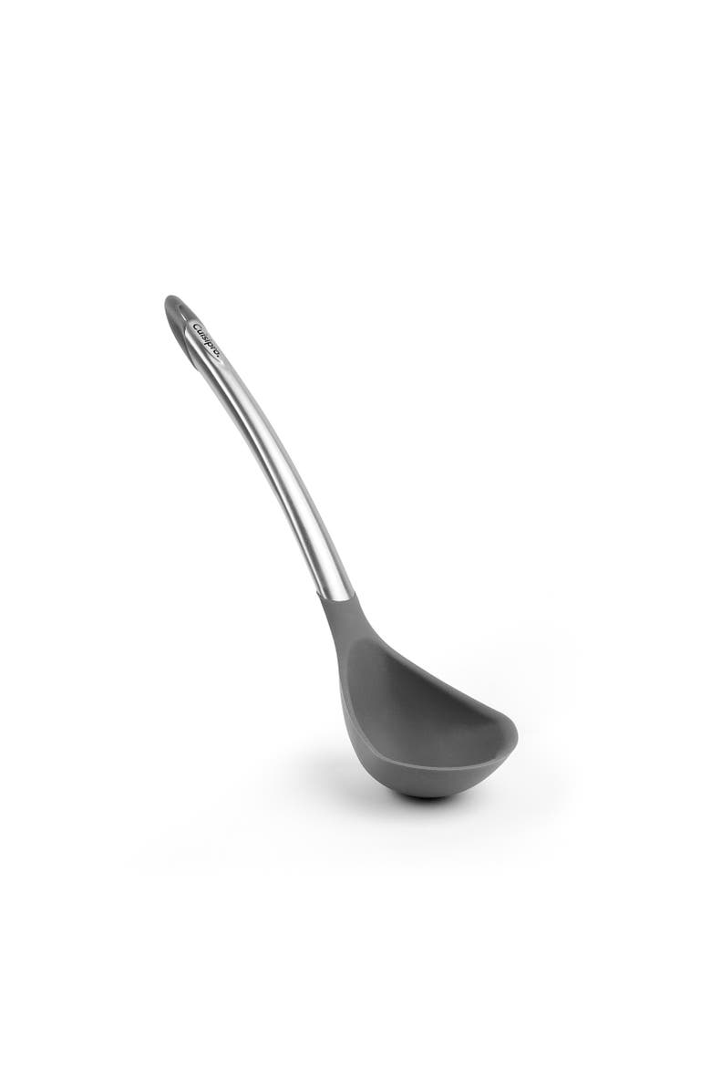 CUISIPRO Silicone & Stainless Steel 12.25-Inch Ladle, Main, color, Gray